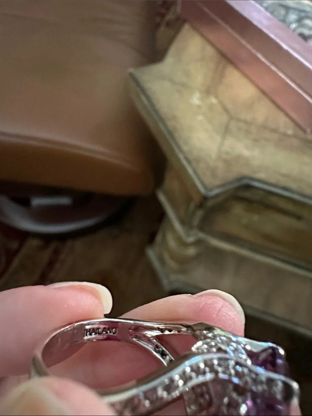 Sterling Silver Purple Amethyst Statement Ring